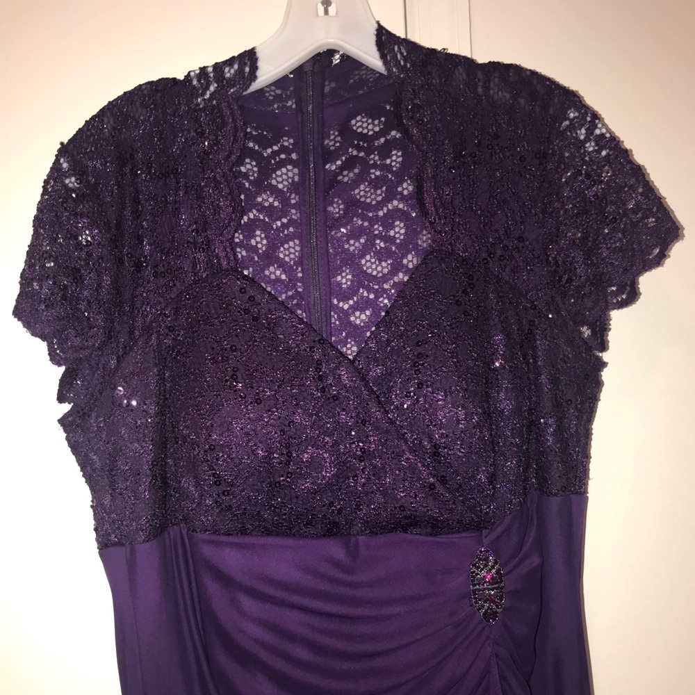 Betsy and Adam formal gown. Worn as mother of the bride dress for sons wedding.